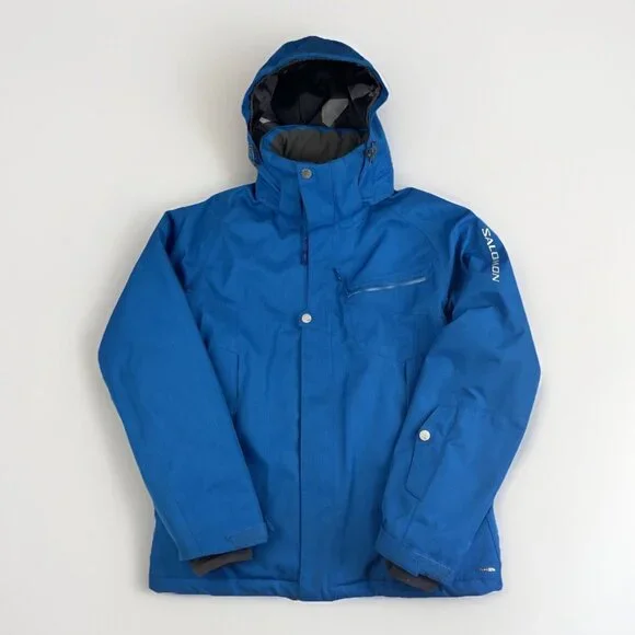 Salomon Jackets Coats Y2k Salomon Blue Hooded Ski Jacket